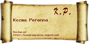Kozma Perenna névjegykártya
